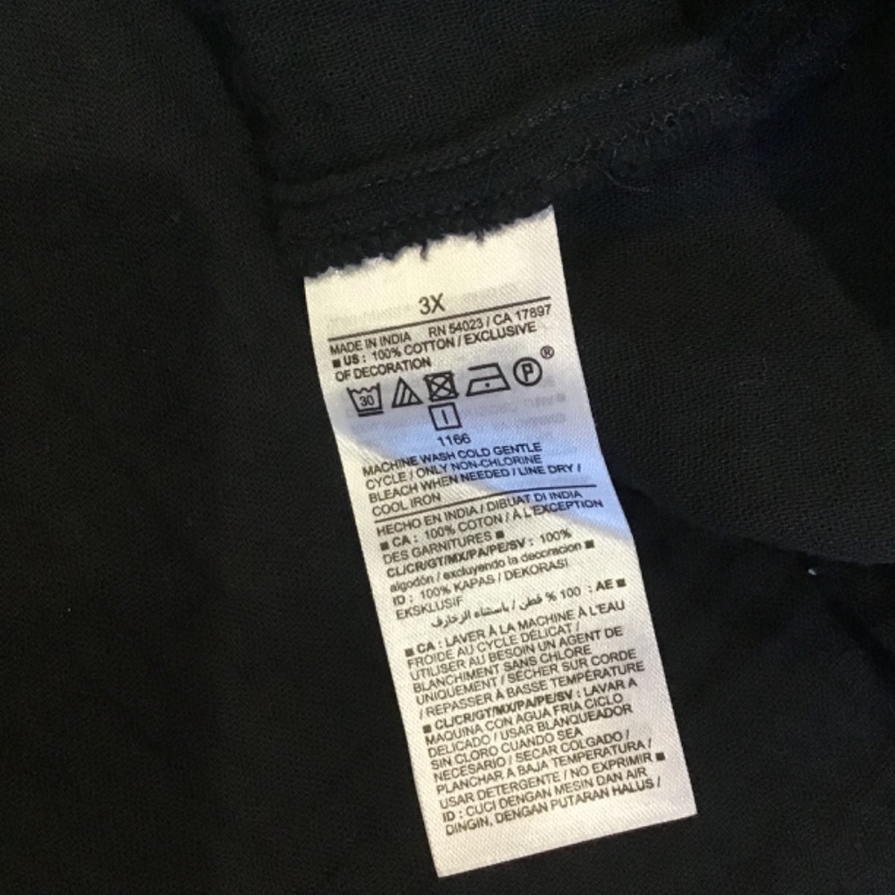 NWT Old Navy Women Size 3X Black Flutter Sleeve Embroidered Swing Blouse Boho - Picture 10 of 13